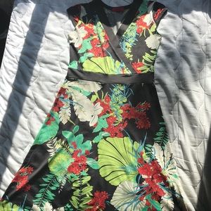 Floral design casual dress
